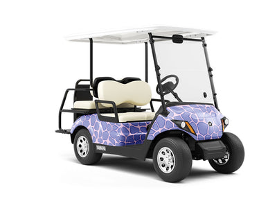 Purple  Cobblestone Wrapped Golf Cart