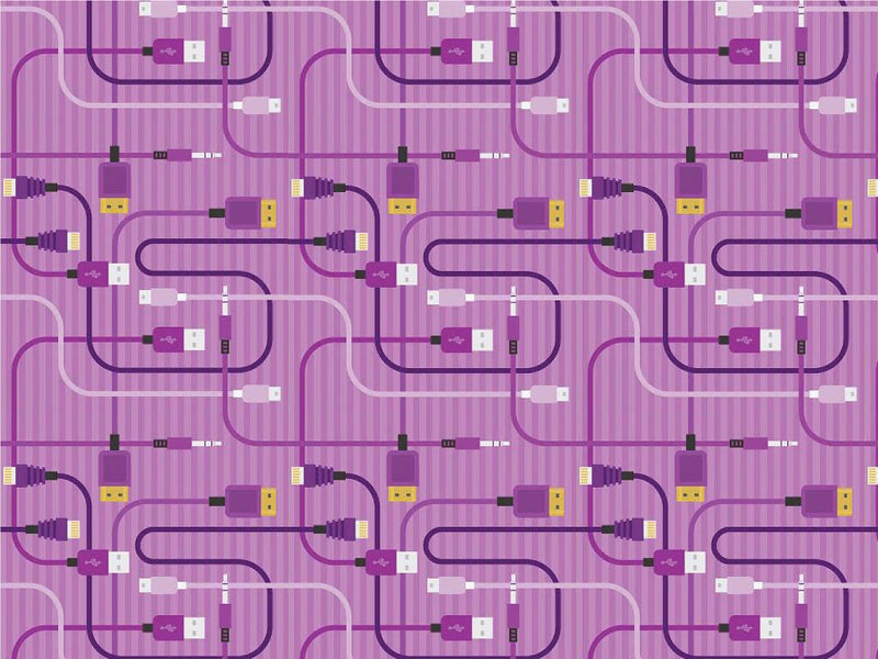 Purple Cords Technology Vinyl Wrap Pattern~Rwraps Series 914 Digitally Printed Vinyl Wrap~0