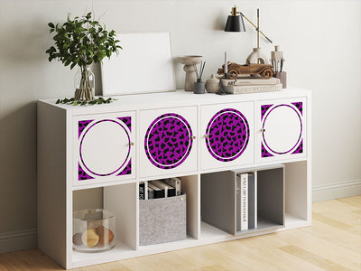purple cow animal print DIY Furniture Stickers
