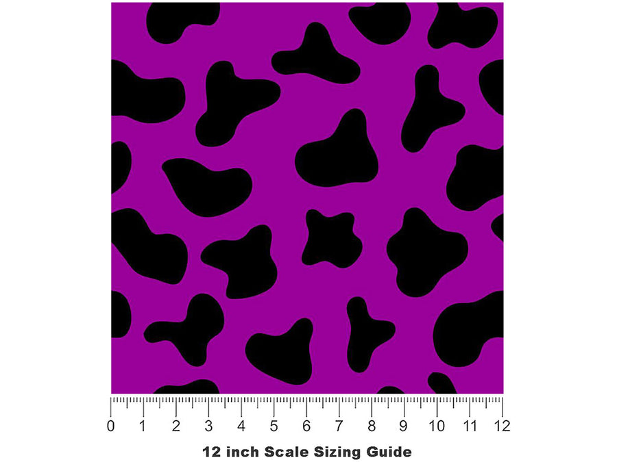 Purple Cow Vinyl Film Pattern Size 12 inch Scale~Rwraps Purple Cow Sizing Chart~3