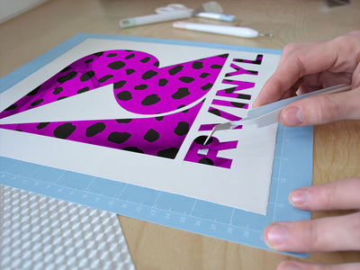 purple dalmation animal print Easy Weed Craft Vinyl