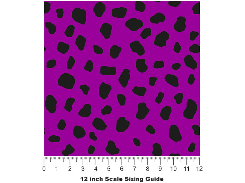 Purple Dalmation Vinyl Film Pattern Size 12 inch Scale~Rwraps Purple Dalmation Sizing Chart~3