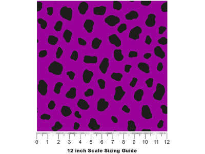Purple Dalmation Vinyl Film Pattern Size 12 inch Scale~Rwraps Purple Dalmation Sizing Chart~3