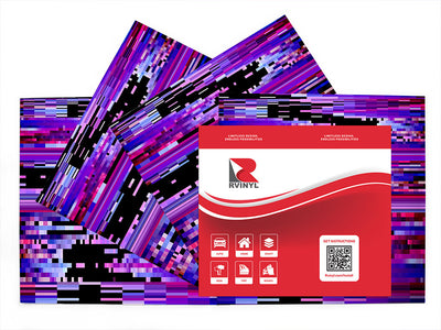 Purple Distortion Technology Vespa Scooter Wrap Film