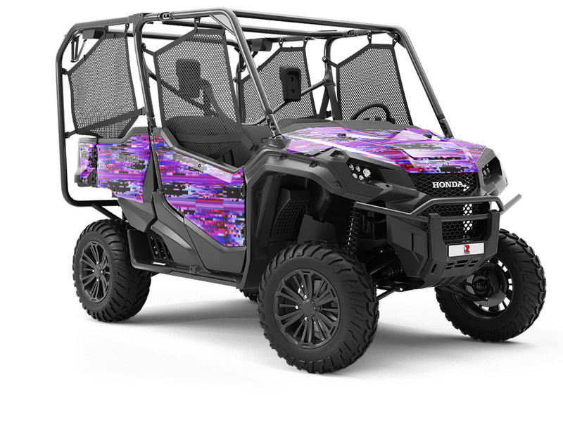 Purple Distortion Technology Utility Vehicle Vinyl Wrap