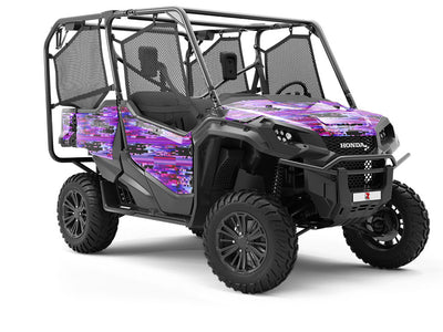 Purple Distortion Technology Utility Vehicle Vinyl Wrap