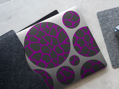 purple giraffe animal print DIY Laptop Stickers