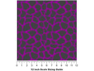 Purple Giraffe Vinyl Film Pattern Size 12 inch Scale~Rwraps Purple Giraffe Sizing Chart~3