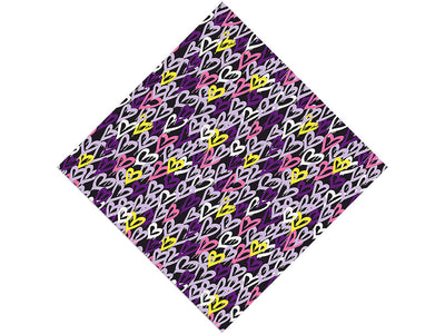 Purple Hearts Graffiti Vinyl Wrap Pattern