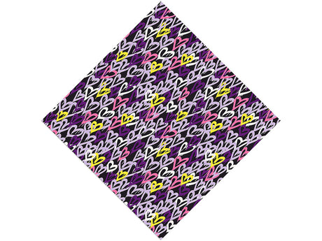 Purple Hearts Graffiti Vinyl Wrap Pattern