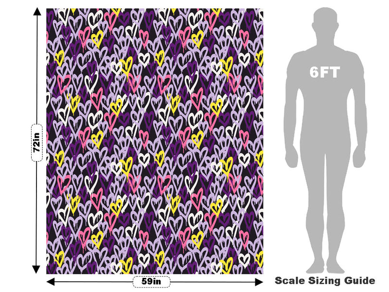 Purple Hearts Graffiti Vehicle Wrap Scale~Rwraps Series 914 Purple Hearts Graffiti Measurements~2