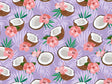 Purple Hibiscus Fruit Vinyl Wrap Pattern~Rwraps Series 914 Digitally Printed Vinyl Wrap~0