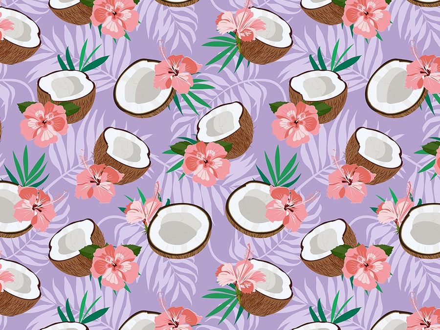 Purple Hibiscus Fruit Vinyl Wrap Pattern~Rwraps Series 914 Digitally Printed Vinyl Wrap~0