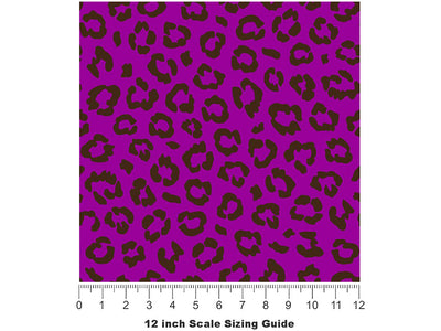 Purple Leopard Vinyl Film Pattern Size 12 inch Scale~Rwraps Purple Leopard Sizing Chart~3