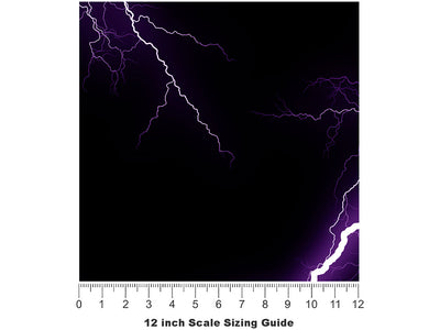 Purple Name3 Lightning Vinyl Film Pattern Size 12 inch Scale~Rwraps Purple Name3 Lightning Sizing Chart~3
