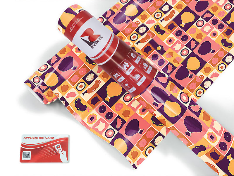 purple menu japanese Craft Vinyl Roll