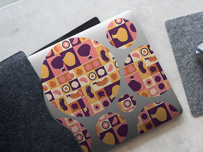 purple menu japanese DIY Laptop Stickers