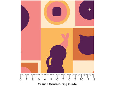 Purple Menu Food Vinyl Film Pattern Size 12 inch Scale~Rwraps Purple Menu Food Sizing Chart~2