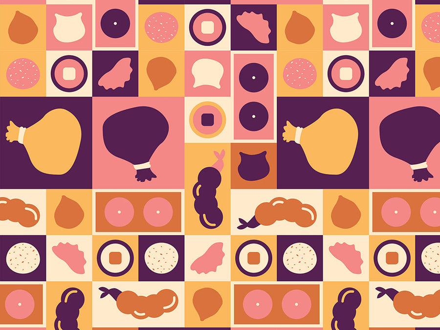 Purple Menu Food Vinyl Wrap Pattern~Rwraps Series 914 Digitally Printed Vinyl Wrap~0