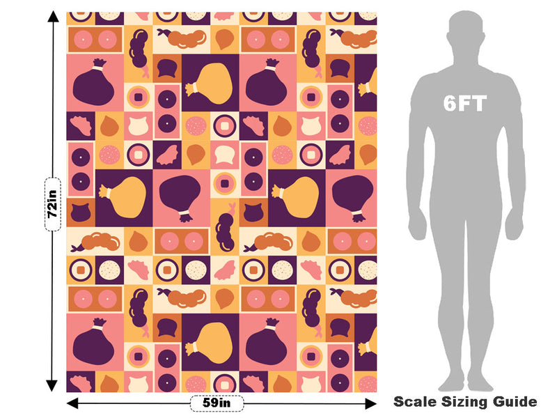 Purple Menu Food Vehicle Wrap Scale~Rwraps Series 914 Purple Menu Food Measurements~1