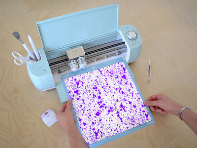 purple overload paint splatter Cricut Compatible Vinyl
