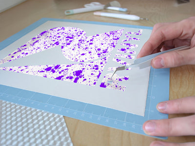 purple overload paint splatter Easy Weed Craft Vinyl