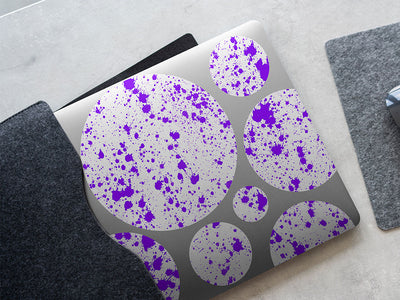 purple overload paint splatter DIY Laptop Stickers
