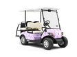 Purple Overload Paint Splatter Wrapped Golf Cart
