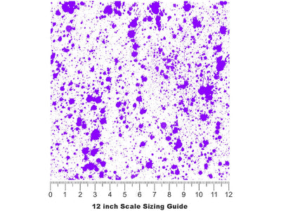Purple Overload Paint Splatter Vinyl Film Pattern Size 12 inch Scale~Rwraps Purple Overload Paint Splatter Sizing Chart~2