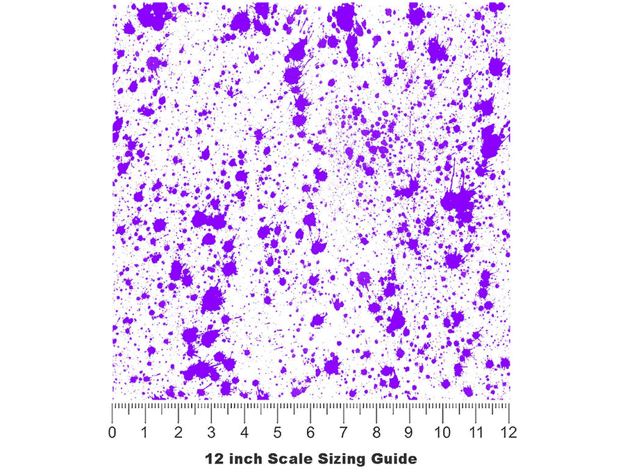 Purple Overload Paint Splatter Vinyl Film Pattern Size 12 inch Scale~Rwraps Purple Overload Paint Splatter Sizing Chart~2
