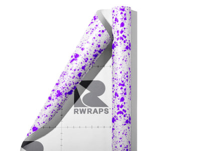 Purple Overload Paint Splatter Wrap Film Sheets~Rwraps Series 914 Purple Overload Paint Splatter Scrolled Sheet~3