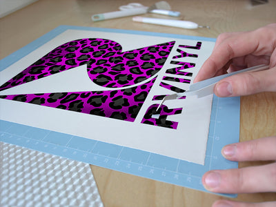 purple panther animal print Easy Weed Craft Vinyl