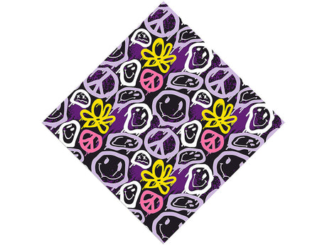 Purple Peace Graffiti Vinyl Wrap Pattern
