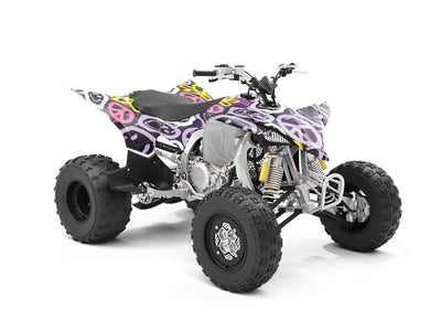 Purple Peace Graffiti ATV Wrapping Vinyl