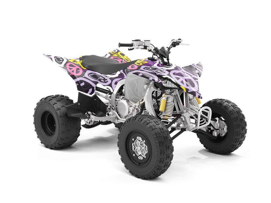 Purple Peace Graffiti ATV Wrapping Vinyl