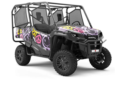 Purple Peace Graffiti Utility Vehicle Vinyl Wrap