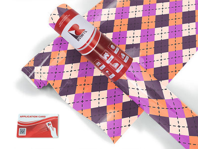 purple penchant argyle Craft Vinyl Roll
