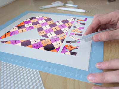 purple penchant argyle Easy Weed Craft Vinyl