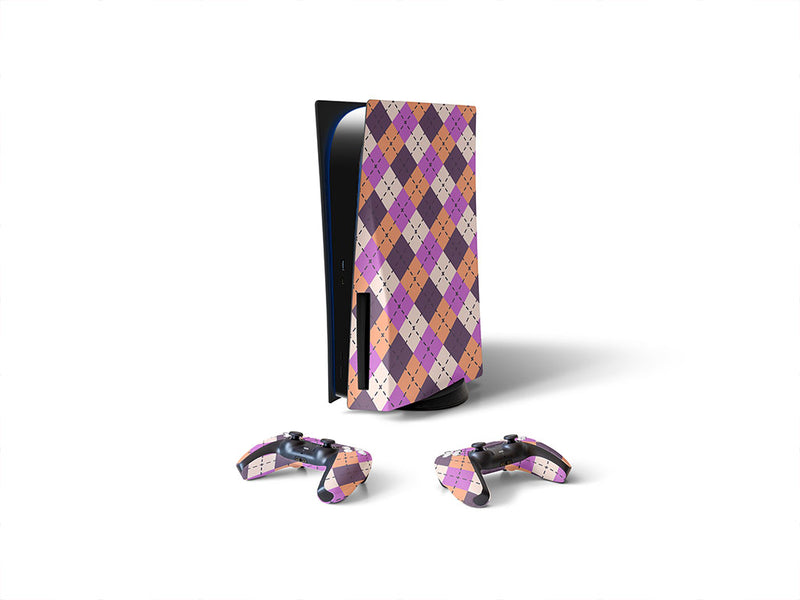 purple penchant argyle Sony PS5 DIY Skin
