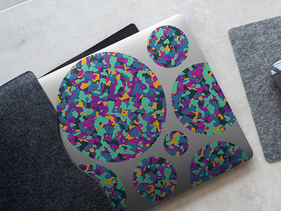 purple shower camouflage DIY Laptop Stickers