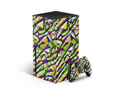 purple slashes stained glass XBOX DIY Decal