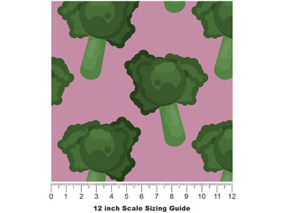 Purple Sprouting Vegetable Vinyl Film Pattern Size 12 inch Scale~Rwraps Purple Sprouting Vegetable Sizing Chart~2