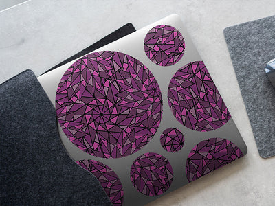 purple star stained glass DIY Laptop Stickers