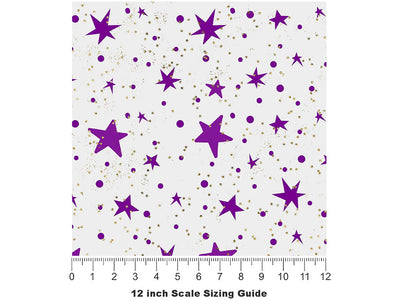 Purple Starlight Astrology Vinyl Film Pattern Size 12 inch Scale~Rwraps Purple Starlight Astrology Sizing Chart~2