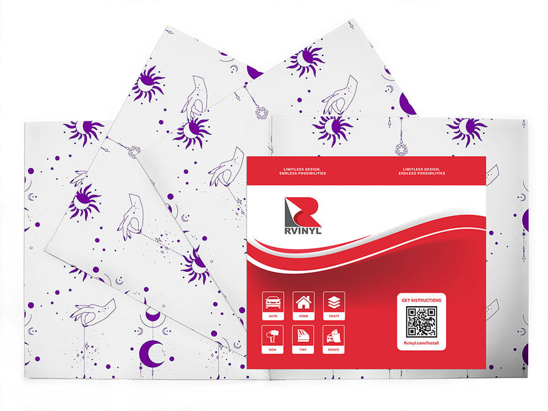 purple suns astrology Craft Vinyl Sheet Pack