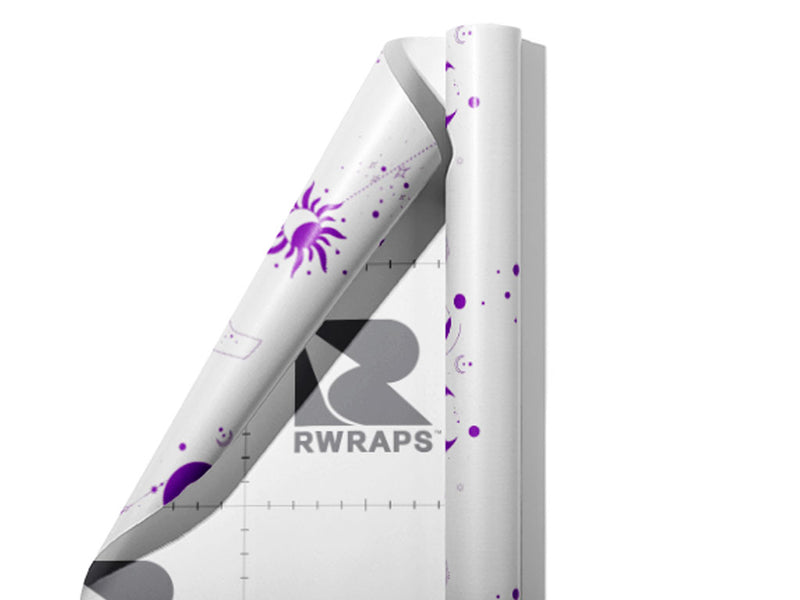 Purple Suns Astrology Wrap Film Sheets~Rwraps Series 914 Purple Suns Astrology Scrolled Sheet~3