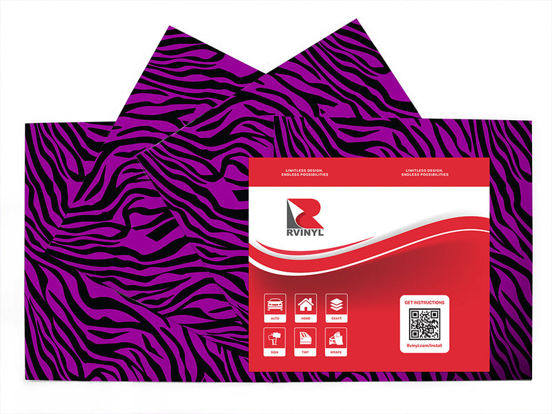 purple tiger animal print Craft Vinyl Sheet Pack