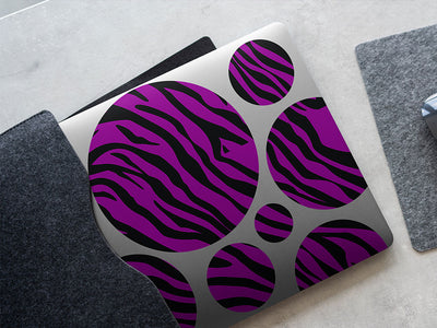 purple tiger animal print DIY Laptop Stickers