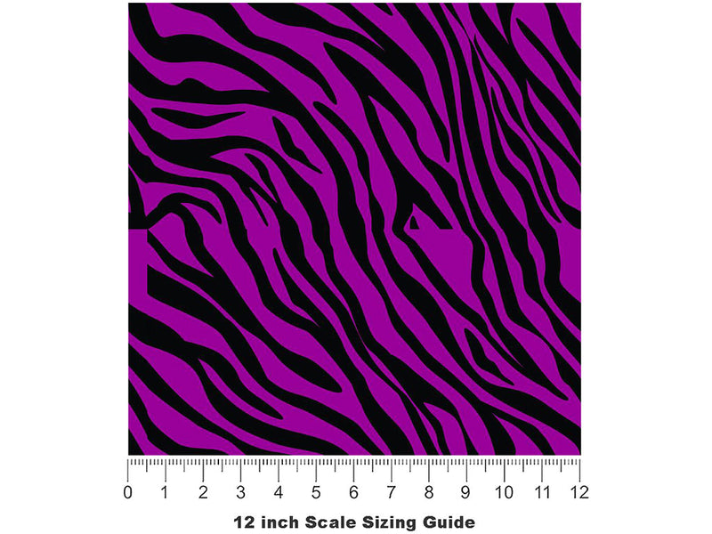 Purple Tiger Vinyl Film Pattern Size 12 inch Scale~Rwraps Purple Tiger Sizing Chart~3
