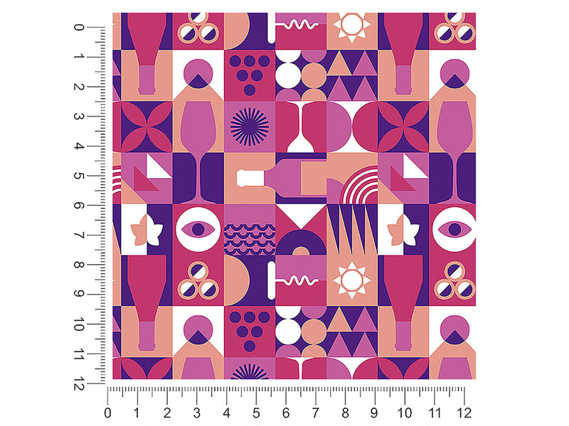 purple wine mosaic 1ft x 1ft Craft Sheets